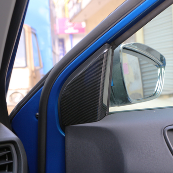 For Ford Focus Hatchback 2019 2020 Carbon fiber Car Front Door Window Inner Triangle A Column Cover Sticker Trim Accessories